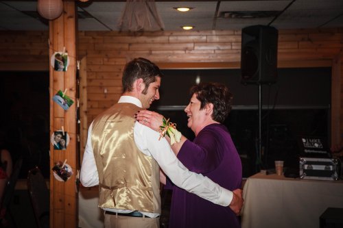 Mother and groom dance